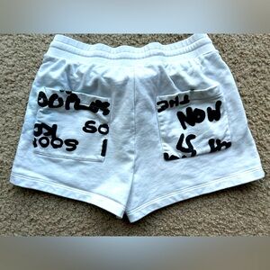 The Kooples Sport White Limited Edition Graffiti Shorts NYC Exclusive (Size 2)